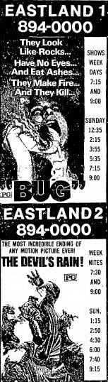 Eastland Twin Theatres - July 18 1975 Ad